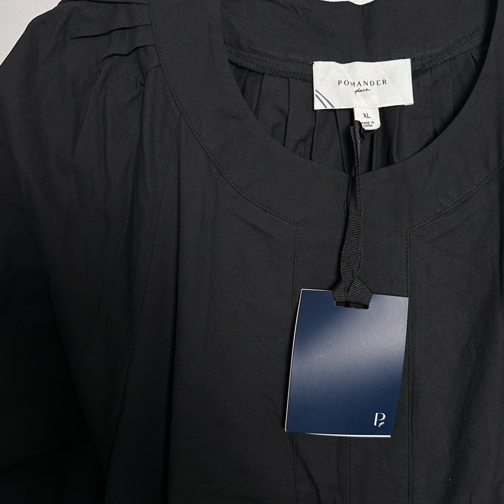 NWT POMANDER PLACE Black Finley Flutter Sleeve Maxi Dress XL - Picture 8 of 11